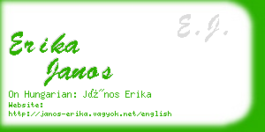 erika janos business card